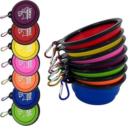 Collapsible Dog Bowl, 6 Pack, Portable, Safe, Reusable, Suitable for Indoor and Outdoor Use