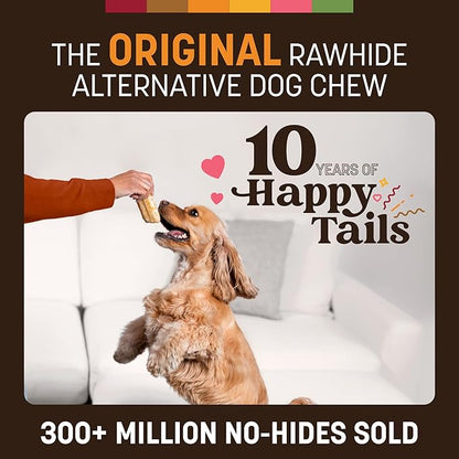 Earth Animal No Hide Chews - Long Lasting Rawhide Free Small Dog Chews Rolls, Chicken - 2 Count