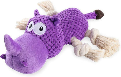 Dog Toys to Keep Them Busy Dog Toys for Small Medium Large Dogs Plush Animal Interactive Puppy Toys Cute Squeaky Elephant Dog Toy with Crinkle Paper (Purple)