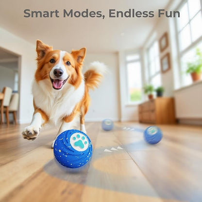 Lovkid Smart Interactive Dog Toys – Vibrating & Rolling Chew-Resistant E-TPU Dog Ball for Aggressive Chewers, USB-C Rechargeable and Waterproof, Keep Dogs Busy and Entertained
