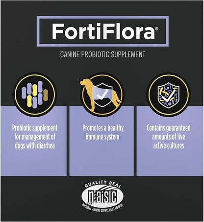 Purina Pro Plan Veterinary Supplements FortiFlora Daily Probiotics for Dogs,Helps Digestive Gut Health and Diarrhea - 30 ct. Box,(Pack of 2)