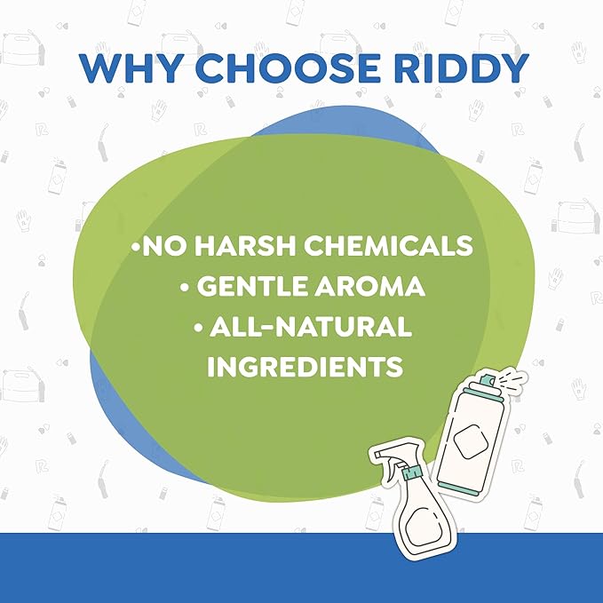 Riddy Flea & Tick Natural Spray for Pets with Essential Oils Safe Non-Hazardous Indoor and Outdoor Control, 8 oz, 1 Pack