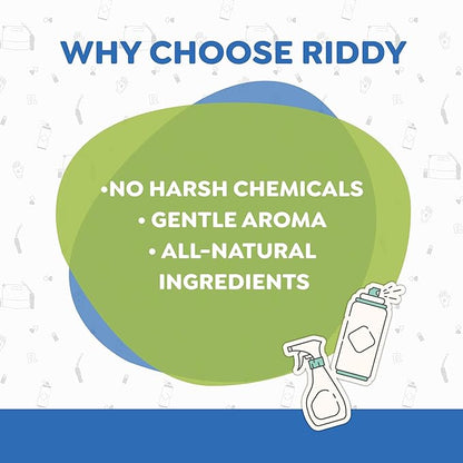 Riddy Flea & Tick Natural Spray for Pets with Essential Oils Safe Non-Hazardous Indoor and Outdoor Control, 8 oz, 1 Pack