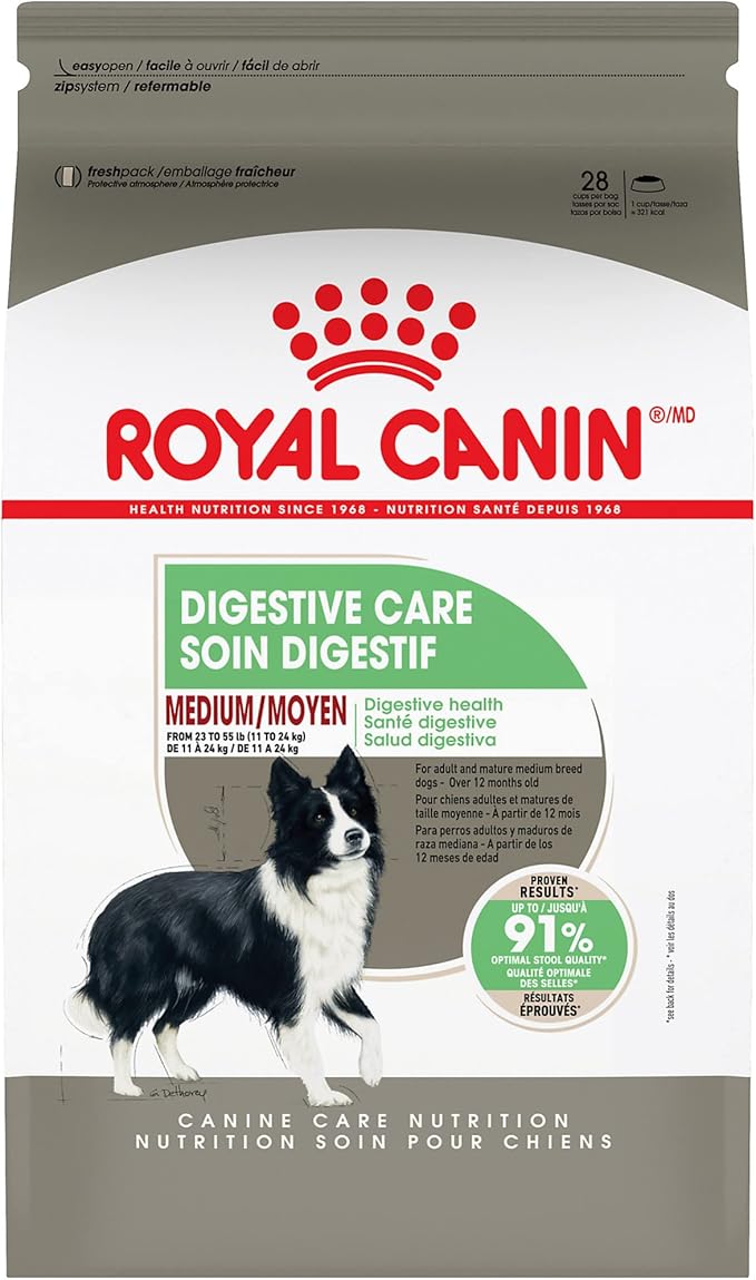 Royal Canin Canine Care Nutrition Medium Digestive Care Adult Dry Dog Food, 30 lb Bag
