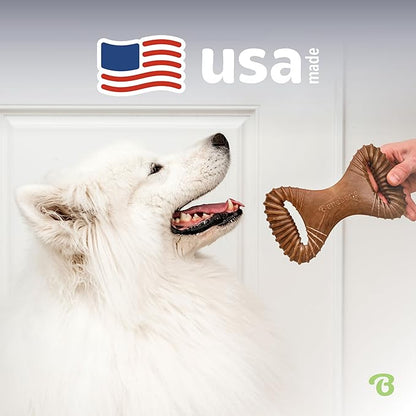 Benebone Dental Durable Dog Chew Toy for Aggressive Chewers, Real Bacon, Made in USA, Small