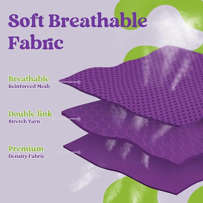 rabbitgoo Dog Harness Small Sized and Leash Set, Step-in Breathable Pet Harness, Soft Walking Reflective Puppy Vest for Small Dogs, Purple & Green, M