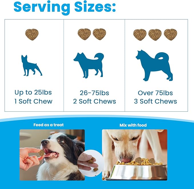 Calming Chews for Dog,Dog Calming Chews Anxiety&Stress Relief Treat with Melatonin,L-Theanine,Sleep Aid for Small/Large Dogs for Separation,Barking,Thunderstorm,Fireworks,Travel,Vet Visit -100 Counts