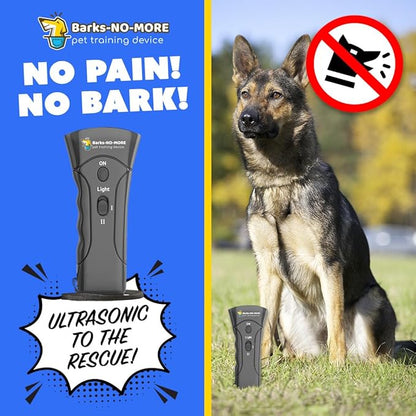 Barks No More Dog Training Device & Bark Deterrent - Stop Barking Without Hurting Your Pet - Just Point & Press!