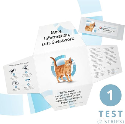 Petivity At-Home Kidney Health Test Kit for Cats — Quick Saliva Urea Test (2-Minute Home Check), Powered by Purina — Help Detect Early Kidney Changes - (Pack of 1)