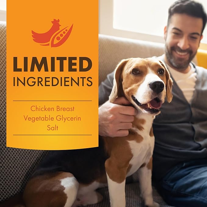 Pur Luv Chicken Jerky Dog Treats, Made with 100% Real Chicken Breast, 32 Ounces, Healthy, Easily Digestible, Long-Lasting, High Protein, Satisfies Dog's Urge to Chew