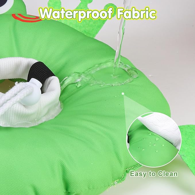 BEAUTYZOO Cat Cone Collar Soft, Cat Donut Recovery Collar after Surgery to Stop Licking, Kitten E Collars Neck Pillow Cone for Cats, Adjustable Elizabeth Pet Collars for Puppy Small Dogs, Green Frog S