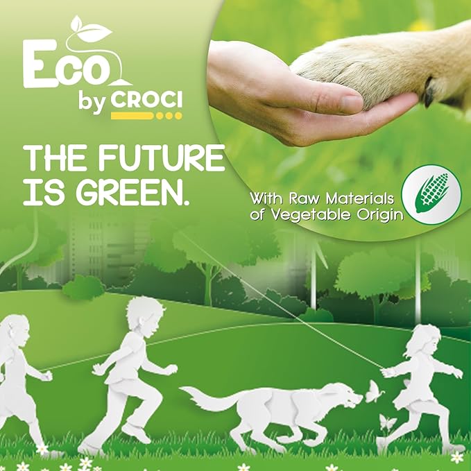 CROCI Puppy Pads 28x34in Green Wee Wee Pads for Dogs , Plant-Based Dogs Pads Extra Large Absorbs Up to 7 Cups of Liquid, 5-Layer Leak-Proof & Quick Drying, Disposable (40 Counts)