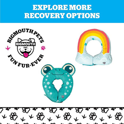 Mushroom Inflatable Dog Recovery Collar, Comfortable Cone Replacement for Pet Surgery, Protective Collars to Prevent Licking & Biting, Size Medium