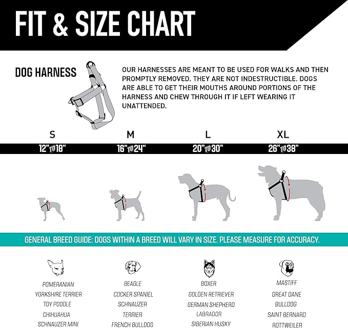 Wolfgang Heavy Duty Adjustable Dog Harness, Pull-Tested to Over 800 lbs for Walking & Training, LostArt Print, Large