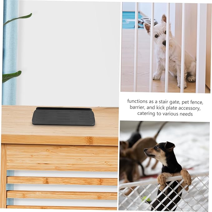 Support Feet for Gate Ramp Reinforcement Accessories for Pet Gates Easy Installation Durable Lightweight Versatile Design for Stairs Doorways Black