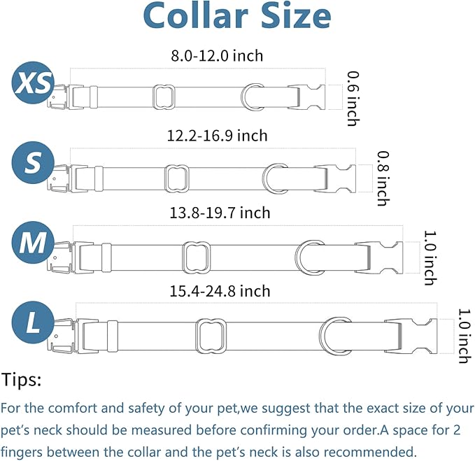 Soft Leather Dog Collar and Leash (6.6') Set - Stylish Rose Gold Heavy Duty Metal Buckle, 4 Adjustable Lengths Leash for Small Medium Large Dogs - Comfortable & Easy to Clean (L, Light Purple)