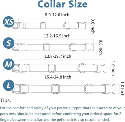 Soft Leather Dog Collar and Leash (6.6') Set - Stylish Rose Gold Heavy Duty Metal Buckle, 4 Adjustable Lengths Leash for Small Medium Large Dogs - Comfortable & Easy to Clean (XS, Light Purple)