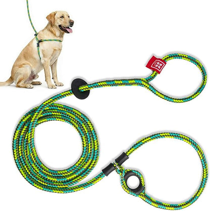 Harness Lead No Pull Dog Harness and Leash Set, Anti Pull Dog Harness, One-Piece Cushioned Rope Safely Prevents Escaping and Pulling (Medium/Large, Rainforest)