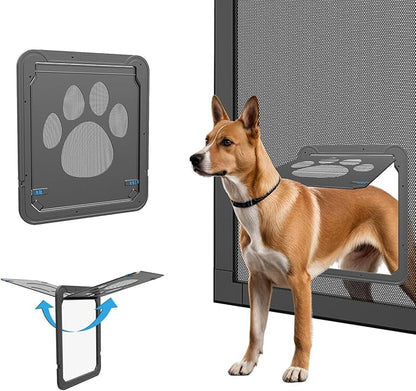 Dog Screen Door with Magnetic Closure Pet Screen Door for Sliding Screen Door/Window Lockable Door for Dog