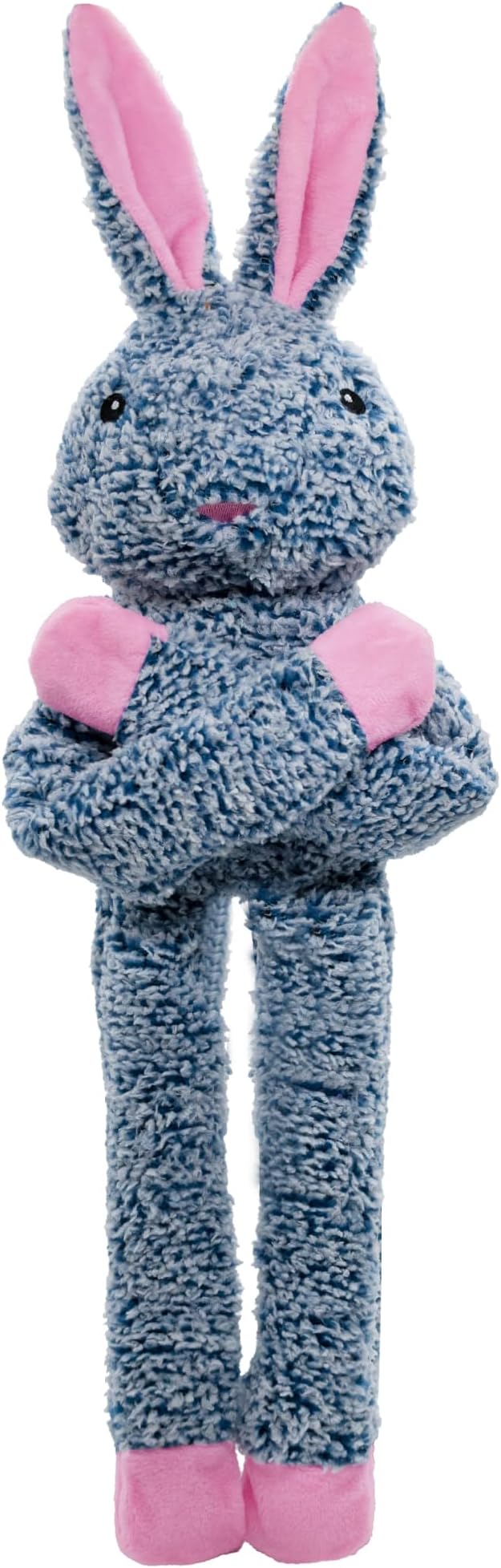 BUYPOW Easter Rabbit No Stuffing Dog Toys for Large Dogs, Squeaky Crinkle Interactive Dog Animals Toys, Plush Teething to Keep Them Busy, Cute Funny Dogs Gifts for Small Medium Large Breed