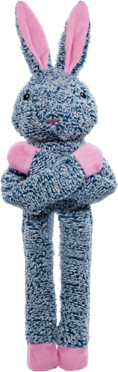 BUYPOW Easter Rabbit No Stuffing Dog Toys for Large Dogs, Squeaky Crinkle Interactive Dog Animals Toys, Plush Teething to Keep Them Busy, Cute Funny Dogs Gifts for Small Medium Large Breed