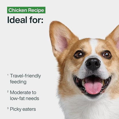 JustFoodForDogs JustFresh Wet Dog Food, Fresh Pet Meals and Toppers with No Preservatives, Resealable Package, Human Grade, Home-Cooked Chicken, 12 oz - 7 Pack