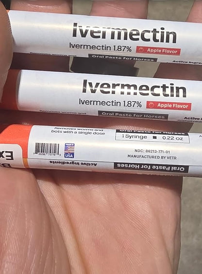 Ivermectin for Horses & Sheep 1.87% Concentration, 6cc, 3 Pack