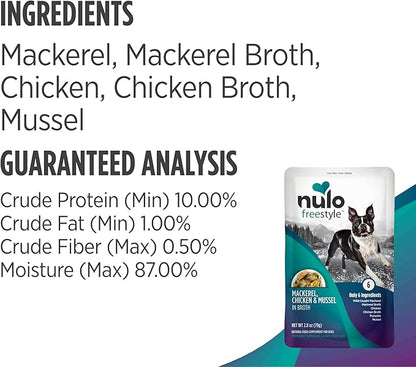 Nulo Freestyle Variety Flavor Real Meat Grain-Free Premium Puppy & Dog Food Topper, 2.8 Ounce (Pack of 6)