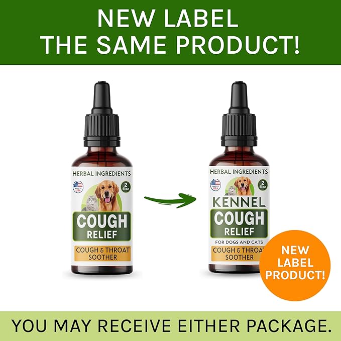 Kennel Cough Treatment for Dogs & Cats - Collapsed Trachea & Cat Asthma Support - Dog Cough Suppressant - Liquid Throat Soother - Dry, Wet & Barky Pet Cough Relief for All Breeds - Made in USA - 2 Oz