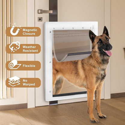Large Dog Door Replacement Flap with Screws, Compatible with PAC11-11039, Measures 10 1/8" X 16 7/8", Doggy Door Replacement Flap, Weather Resistant and Easy to Install