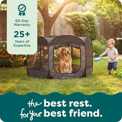 FurHaven Portable Pet Playpen for Dogs & Cats,Extra Large Indoor Kitten Playpen -Mesh Sides,Foldable Dog-Playpen for Small Dogs,Pop Up Travel Dog Pen,X-Large,Pet Crate with Mesh Sides,Gray,(Pack of 2)