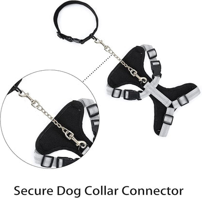 Safety Clip Metal Double Ended Backup Dog Collar Clip for Prong Harness Connector (Small)