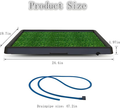 Portable Drainage Pet Urinal,Toilet,Grass Mat.,Potty Grass, Urinal Containing, Toilet Substitute,Puppy Turf,Suitable Size for Most Dogs,Dogs Cushions. 25 * 20 * 2 Inches.