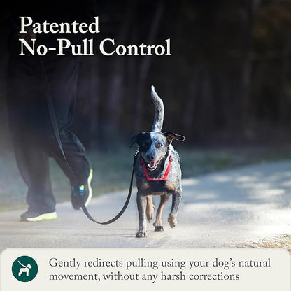 Sporn No Pull Dog Harness, Durable Nylon Mesh Harness for Medium Dogs, No Choke Design, Padded Restraint Sleeves, Adjustable Fit, Easy On/Off, Ideal for Medium Breeds, Red