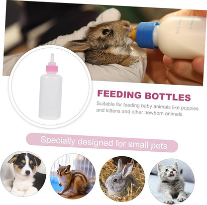 WOONEKY Puppy Feeding Bottle Set Portable Milk Container for Kittens and Puppies Food-Grade Lightweight Nursing Tool for Small Pets Safe and Durable