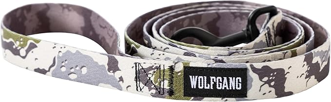 Wolfgang Heavy Duty Dog Leash, Pull-Tested for Walking & Training, Hideout Print, Large