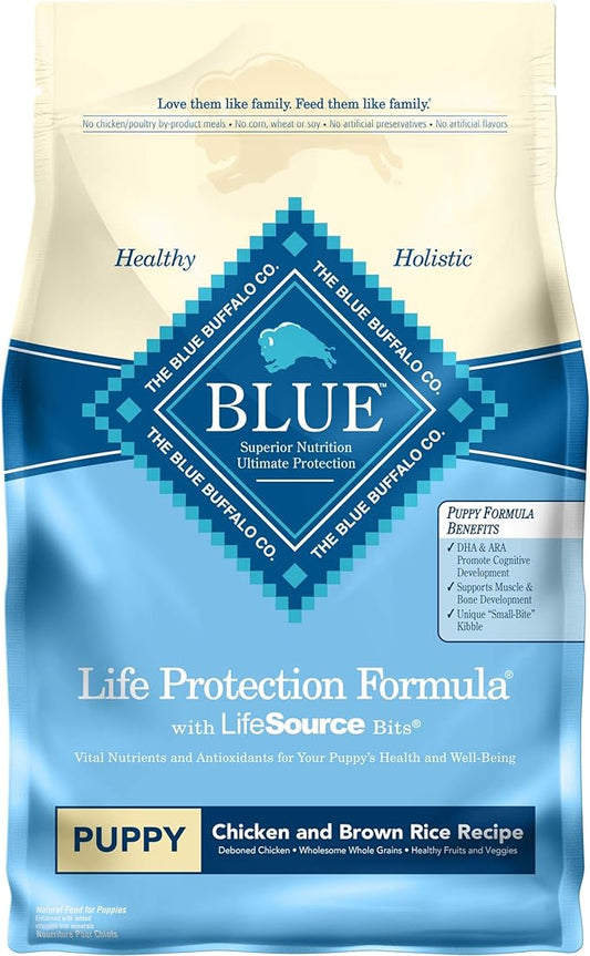 Blue Buffalo Life Protection Formula Natural Puppy Dry Dog Food, Chicken and Brown Rice 6-lb