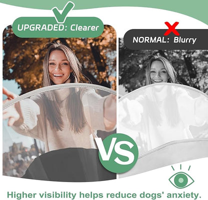 Dog Cone Collar for Recovery: Soft Elizabethan Collar Alternative to Stop Licking, Adjustable Pet Cone for Large, Medium, Small Dogs, for Surgery, Spay, Injury, Skin Treatment