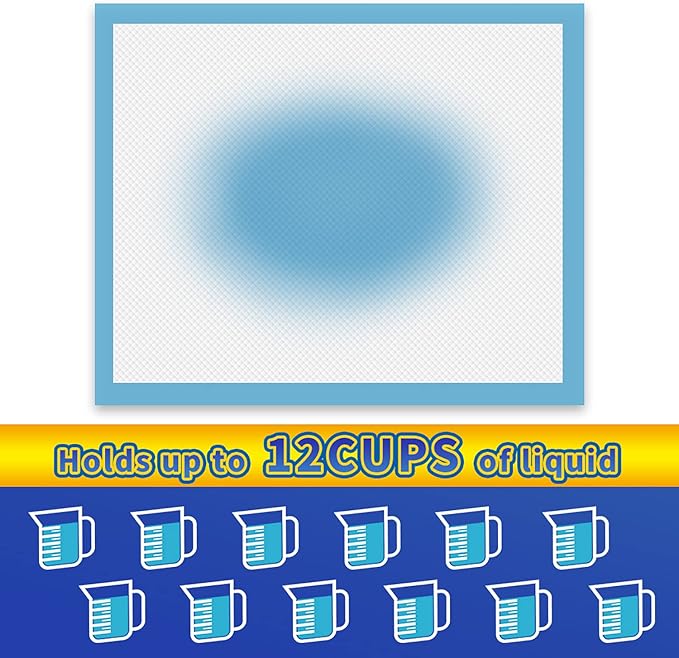 Dog Pee Pads Extra Large 80 Count, Thicken Dog Training Pads 30"x36", Puppy Pee Sheets XL for Indoor, Outdoor Use, Heavy Absorbent Disposable Underpads, Blue