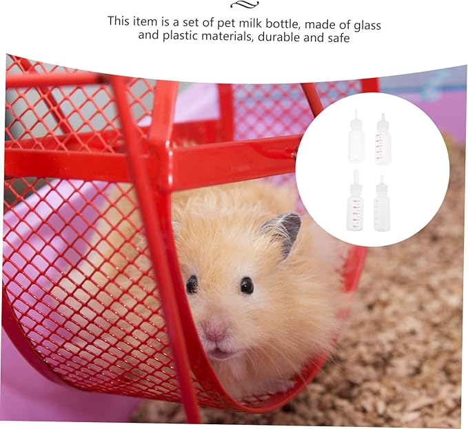 50ml Silicone Baby Milk Bottle 4-Pack Dog Cat Feeding Bottles with Replaceable Nipples for Puppies and Kittens PET Nursing Supplies