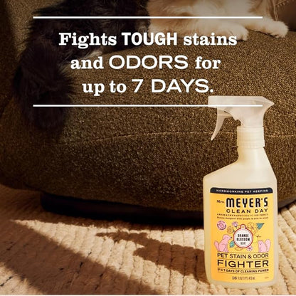 Mrs. MEYER'S CLEAN DAY Pet Stain & Odor Fighter, Orange Blossom Scent, 16oz