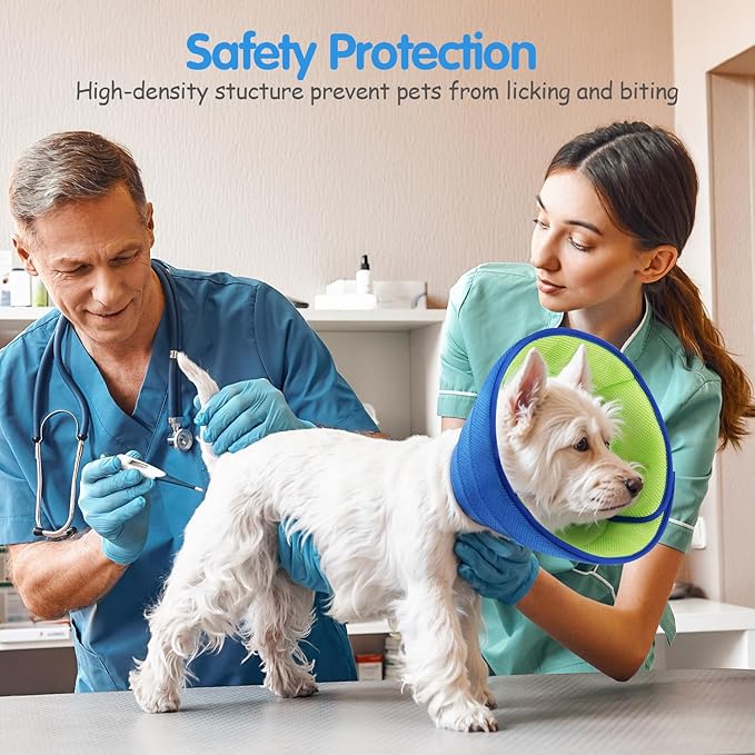 Soft Dog Cone Collar Alternative - Adjustable Comfy Cones for Large/Medium/Small Dogs to Stop Licking After Surgery, Comfortable Fabric Elizabethan Collars, Head Cone of Shame for Neuter Recovery (XL)