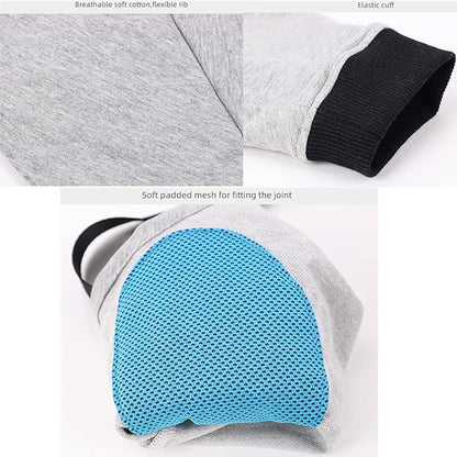 HDKUW Dog Elbow Protector for Calluses, Recovery Suit for Front Legs, Cone Collar Alternative to Stop Licking Wounds, Cover Sleeve for Small Medium Large Dogs (L)