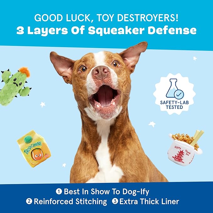Barkbox Clown Fishing Around Plush Toy for Small Dogs – 2-Part Squeaky Toy with Treat-Hiding Fun – Perfect for Interactive Play and Mental Stimulation