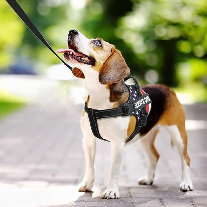 voopet Emotional Support Dog Harness, Professional Service Dog Vest Harness for Small Medium Large Dogs, Reflective Breathable and Adjustable No Pull/Choke ESA Essential Harness