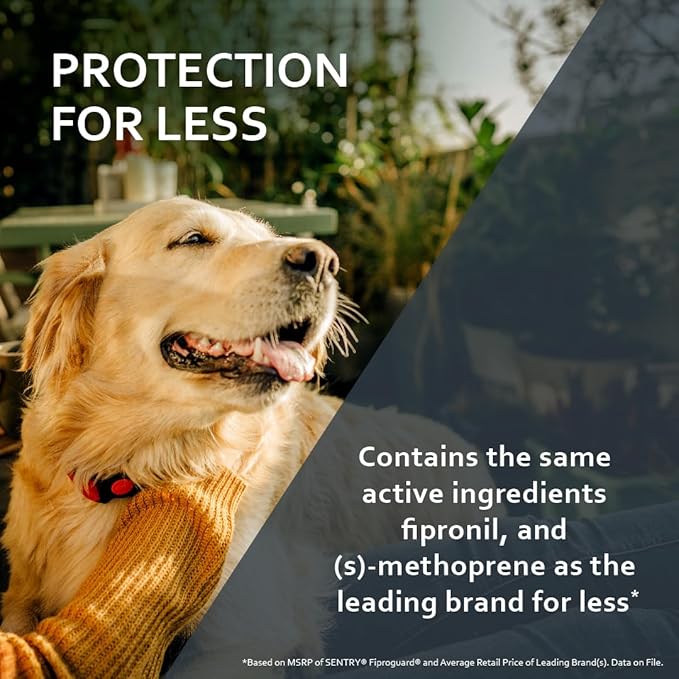Sentry Fiproguard Plus for Dogs, Flea and Tick Prevention for Dogs (5-22 Pounds), Includes 3 Month Supply of Topical Flea Treatments