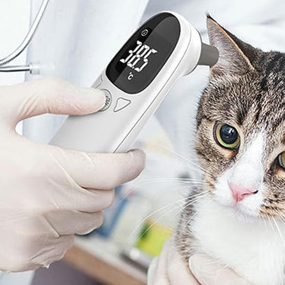 Ear Temperature Thermometer - Non-Conta ct Digital Pet Thermometer for Dogs|Cat and Dog Ear Temperature Monitor | Veterinary Thermometers,Fast and Accurate Temperature Detection for Dogs, Cats - 13cm