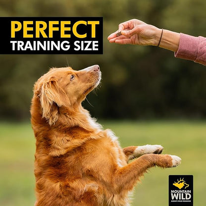MOUNTAIN WILD Training Treats for Dogs & Puppies – Elk & Venison Protein Puppy & Dog Treat – High Value, All-Natural, No Fillers, Grain-Free, No Artificial Preservatives – 4oz, 2 Bags