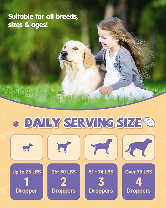 EagouDiary Dog Cough Treatment,Liquid Kennel Cough Treatment with Lysine, Mullein, Vitamins,Natural Supplement for Canine Respiratory, Sneezing, Dry, Wet & Barky Relief (60mL/2 Fl Oz)