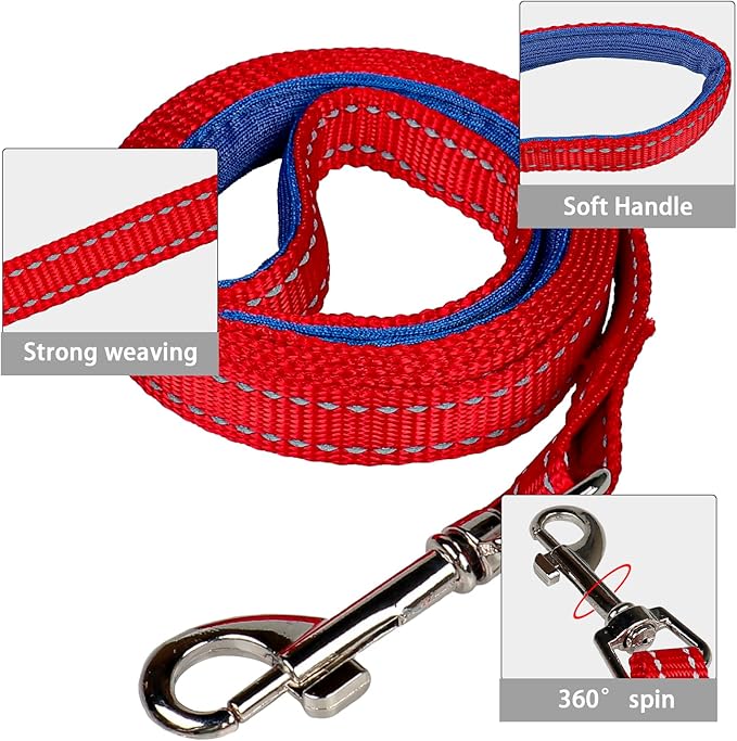 YIMEIS Dog Harness and Leash Set, No Pull Soft Mesh Pet Harness, Reflective Adjustable Puppy Vest for Small Medium Large Dogs, Cats (Red & Blue, X-Small (Pack of 1)